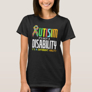 Camiseta Cool Autismo No Discapacidad Solo Otra Capacidad C