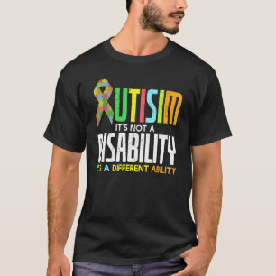 Camiseta Cool Autismo Sin Discapacidad Solo Otra Habilidad