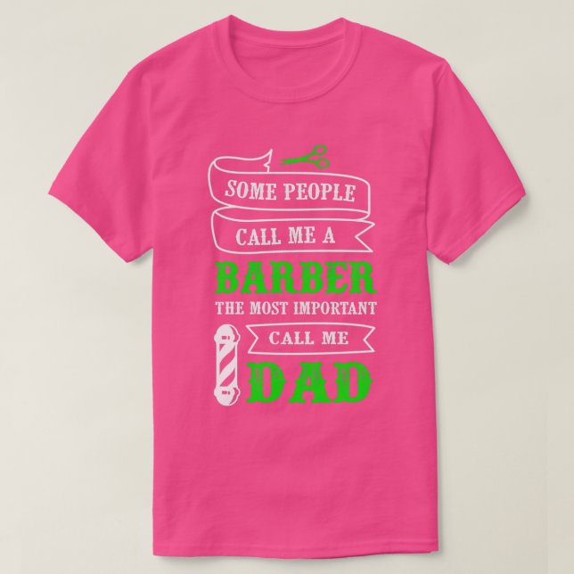 Camiseta Cool Barber Loves Family Barber Dad (Diseño del anverso)
