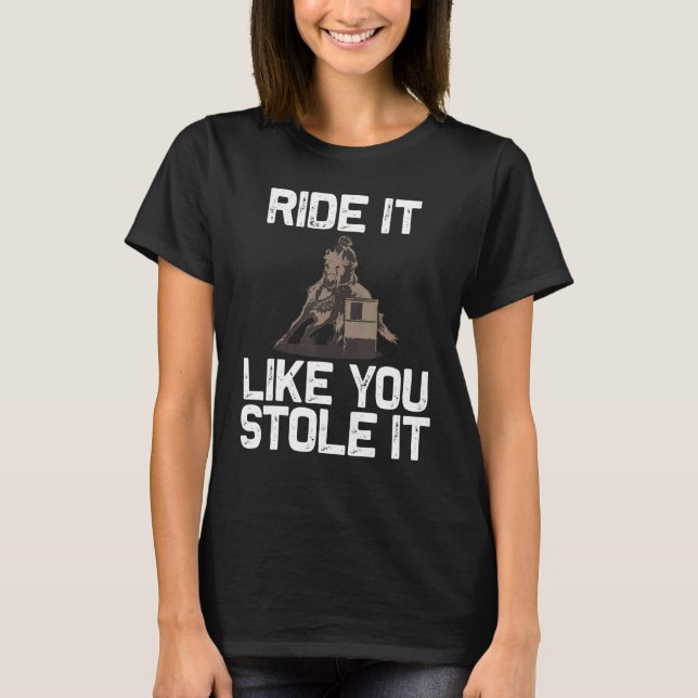 Camiseta Cool Barrel Racing For Men Women Racer Cowgirl Hor (Anverso)