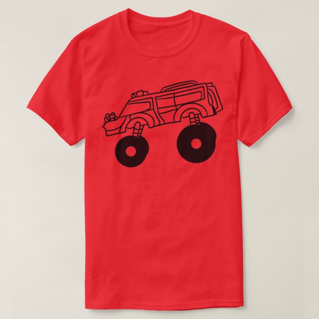 Camiseta cool big fast monster truck (Diseño del anverso)