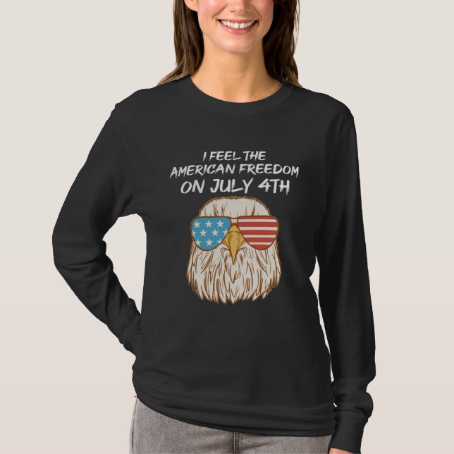 Camiseta Cool Bird with patriotic Glasses (Anverso)