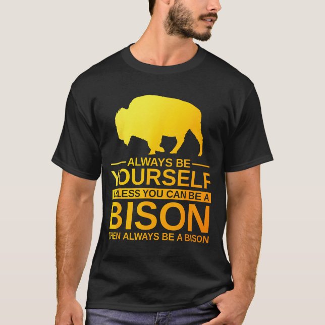 Camiseta Cool Bison Design For Men Women Buffalo Animal Lov (Anverso)