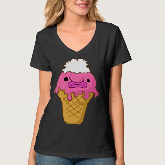 Camiseta Cool Blobfish   Blobfish Ice Cream For Boys Girls (Anverso)