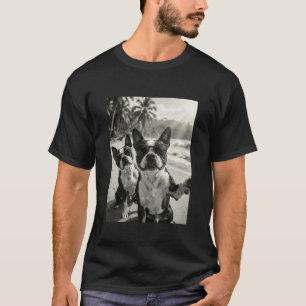 Camiseta Cool Boston Terrier Perro Divertido Selfie Playa G