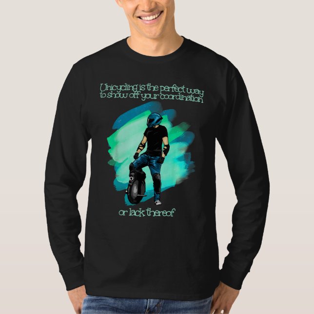 Camiseta Cool Boy with Unicycle for Stuntman and unicycling (Anverso)