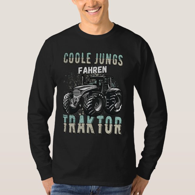 Camiseta Cool boys driving tractor tractor boys children fa (Anverso)