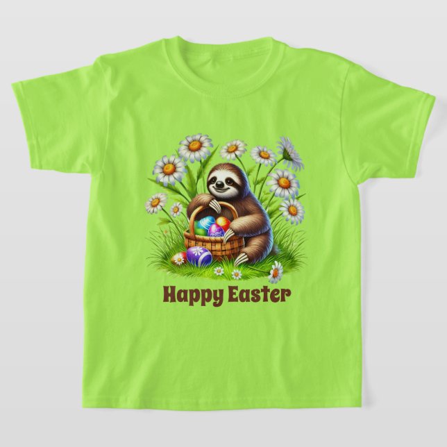 Camiseta Cool boys sloth Easter customizable (Distribución)