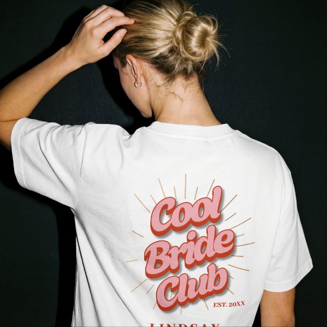 Camiseta Cool Bride Club Retro Despedida de Soltera (Cool Bride Club Retro Bachelorette T-Shirt)