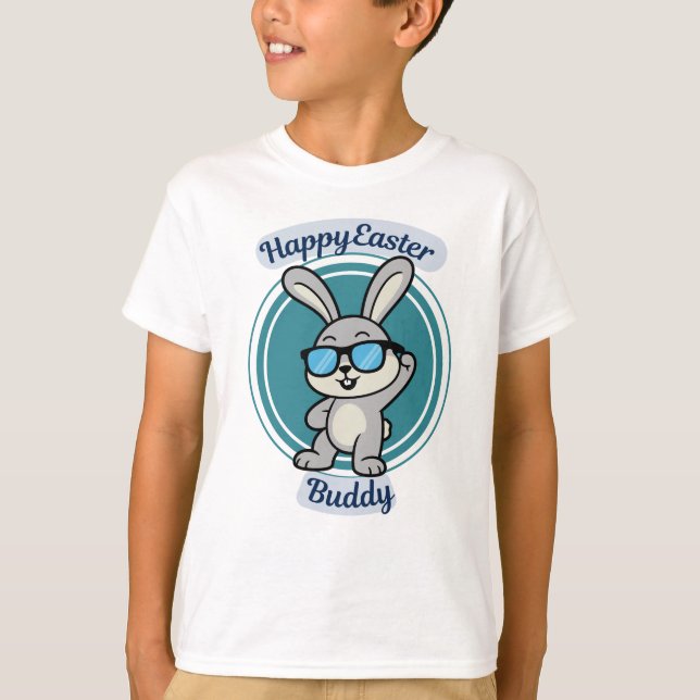 Camiseta Cool Bunny Happy Easter Buddy (Anverso)