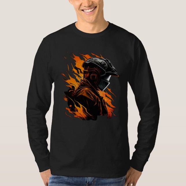 Camiseta Cool burning Welder with Mask (Anverso)