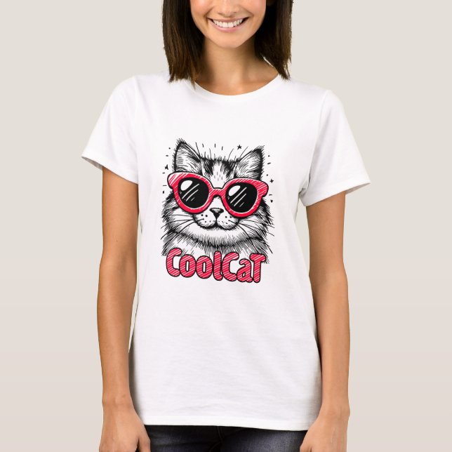 Camiseta Cool Cat 1 (Anverso)