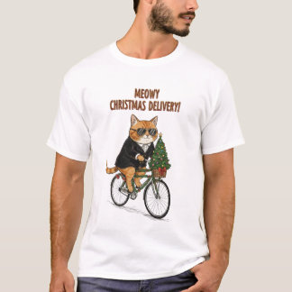 Camiseta Cool cat on a Bicycle – Funny Christmas Day Gift