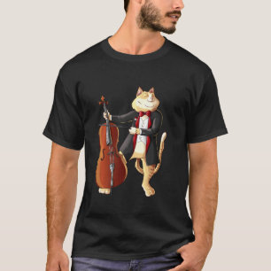 Camiseta Cool Cat Playing Cello Kitten Instrument Player