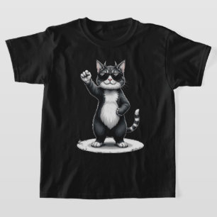 Camiseta Cool Cat Rock Dancer   Regalo de Música d