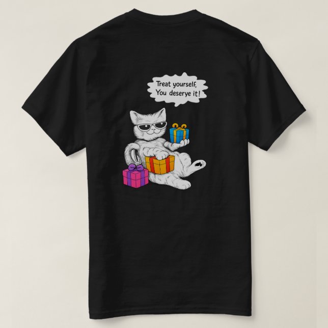 Camiseta Cool Cat Self-Care Vibes (Reverso del diseño)