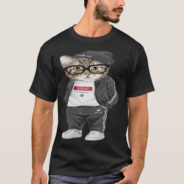 Camiseta Cool Cat Urban Style Cute Cats (Anverso)