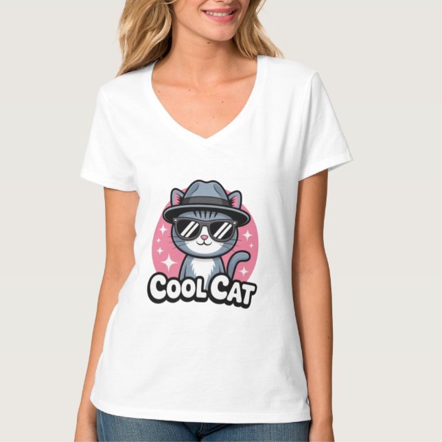 Camiseta Cool Cat Vibes (Anverso)