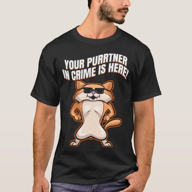 Camiseta Cool Cat With Sun Glasses On Purrsday (Anverso)