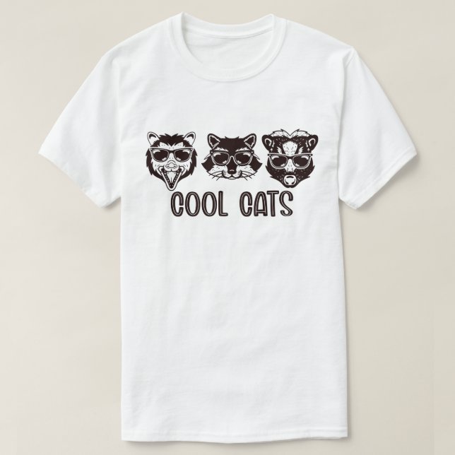 Camiseta Cool Cats (Dark) (Diseño del anverso)