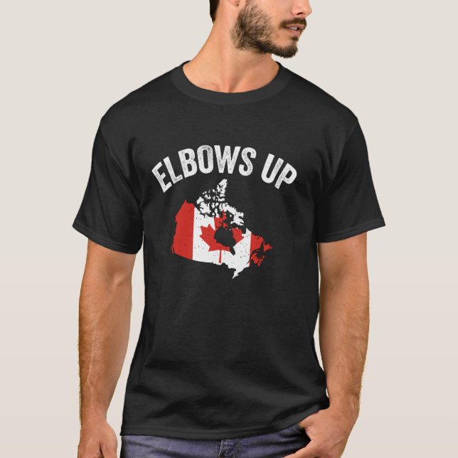 Camiseta Cool Codos Arriba Canadá Orgullosos Codos Canadien (Anverso)