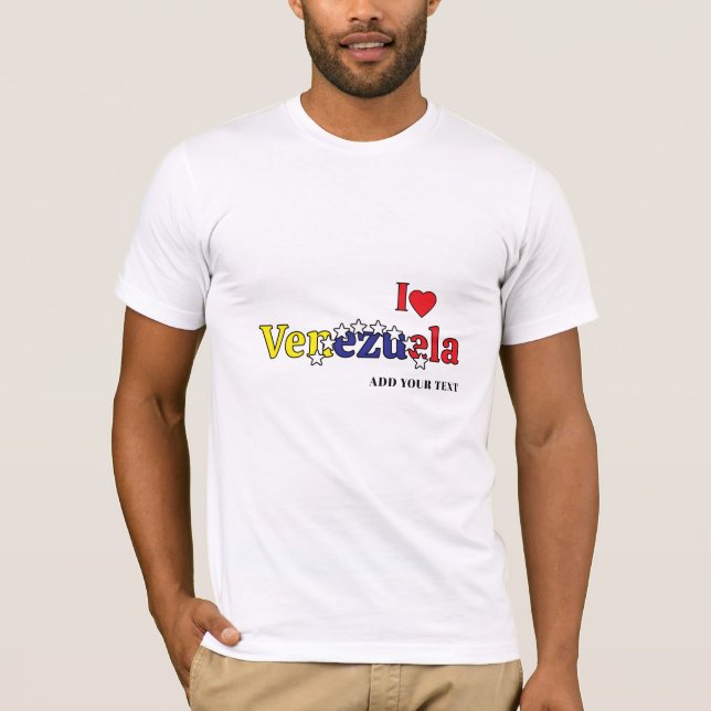 Camiseta cool country flag customize men's Venezuelan  (Anverso)