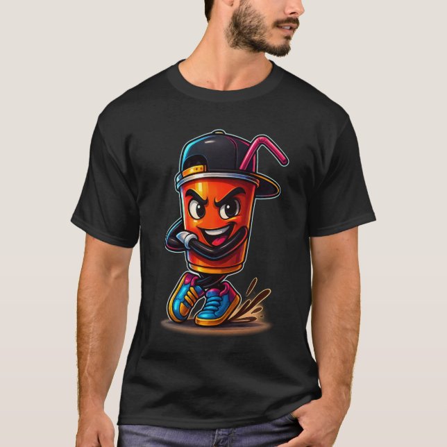 Camiseta Cool Cup Swag T-Shirt – Street Style Juice Cartoon (Anverso)