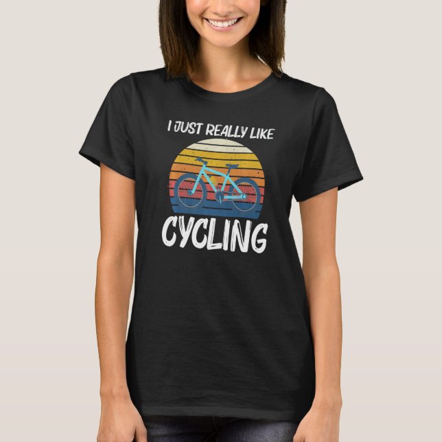 Camiseta Cool Cycling For Men Women Biking Bicycle Cyclist  (Anverso)