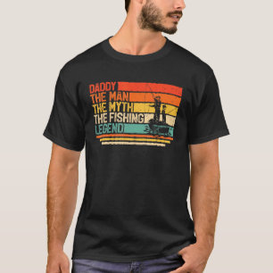 Camiseta Cool Daddy El hombre mito Leyenda de la pesca Día
