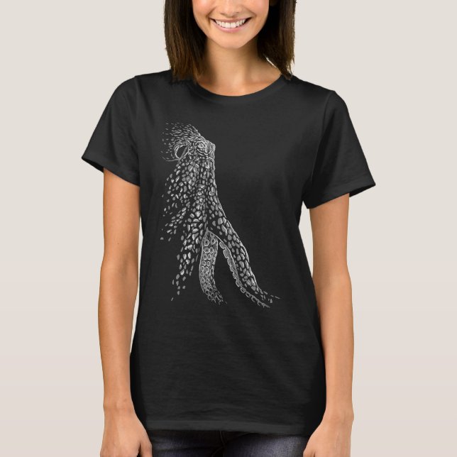 Camiseta Cool deep sea gray octopus (Anverso)