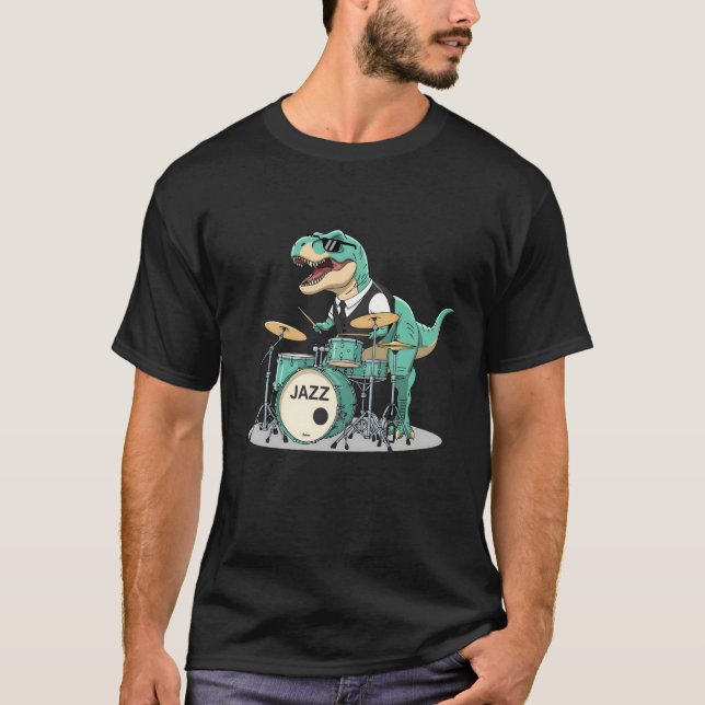 Camiseta Cool Dino Percussionist Tee t-shirt  (Anverso)