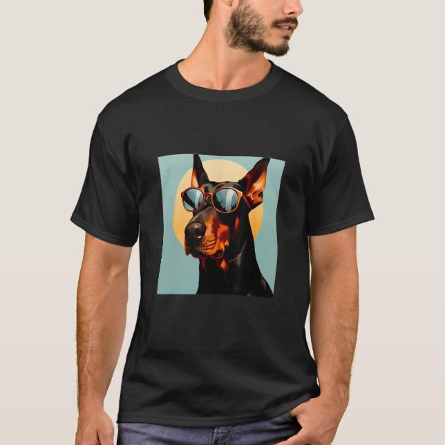 Camiseta Cool Dobermann - Gafas de sol Dobermann (Anverso)