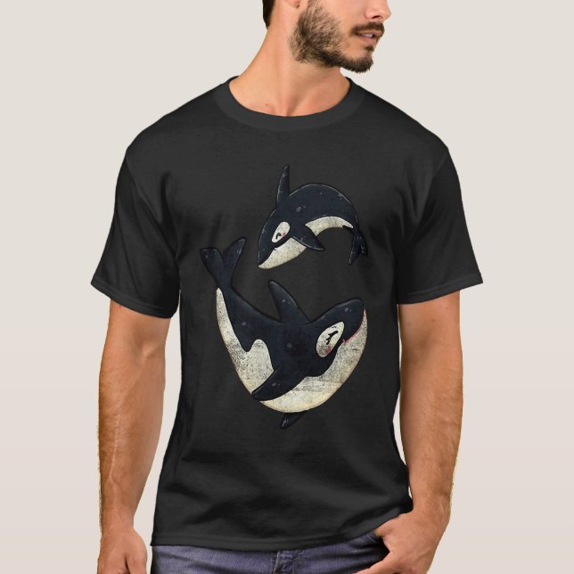 Camiseta Cool Dolphin Sea Animal Whale Orca Men Women Loves (Anverso)