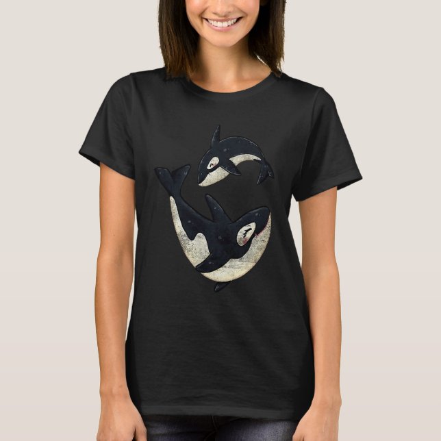 Camiseta Cool Dolphin Sea Animal Whale Orca Men Women Loves (Anverso)