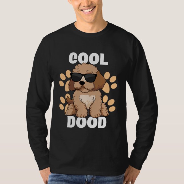 Camiseta Cool Dood Labradoodle Sunglasses Paw Print for Doo (Anverso)