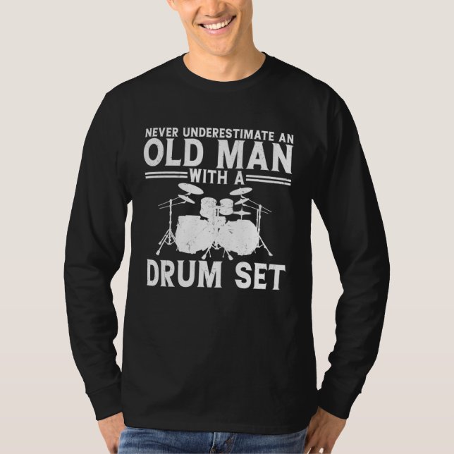 Camiseta Cool Drummer Men Dad Drum Set Player Drum Kit Musi (Anverso)