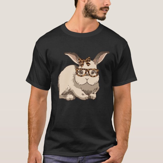Camiseta Cool Easter Bunny with Glasses Easter Bunny Cute (Anverso)