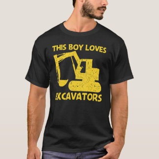 Camiseta Cool Excavator For Boys Kids Heavy Equipment Opera
