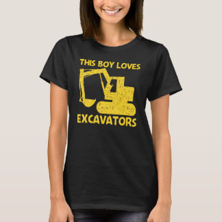 Camiseta Cool Excavator For Boys Kids Heavy Equipment Opera