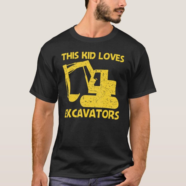 Camiseta Cool Excavator For Kids Boys Heavy Equipment Opera (Anverso)