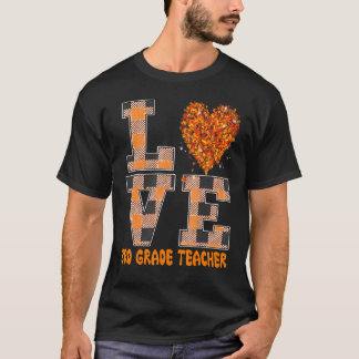 Camiseta Cool Fall Paraeducator Cute Fall Teacher Third Gra