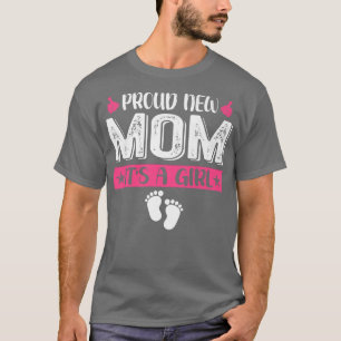 Camiseta Cool Family Proud New Mom It's A Girl Gender Revea