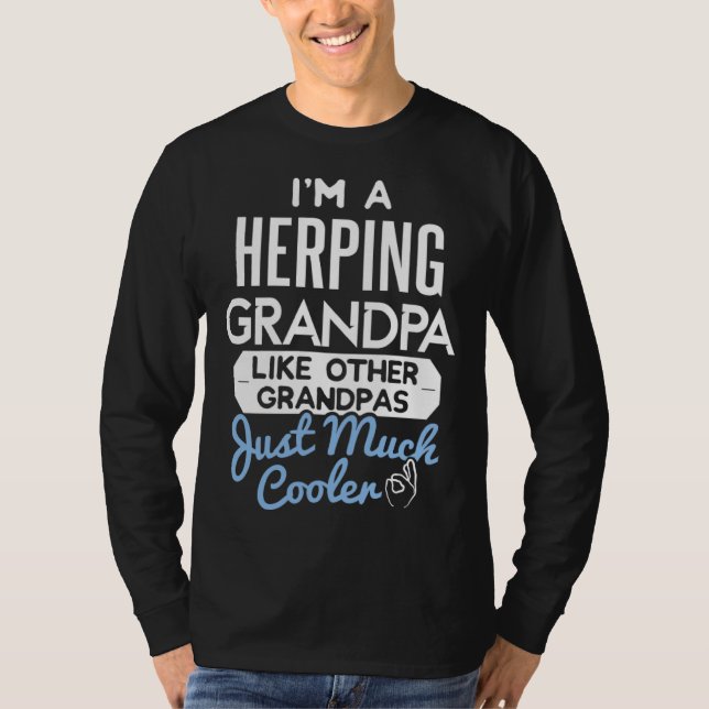 Camiseta Cool Fathers Day T-Shirt Herping Grandpa (Anverso)