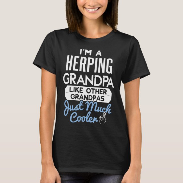 Camiseta Cool Fathers Day T-Shirt Herping Grandpa (Anverso)