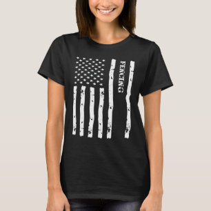 Camiseta Cool Fencing Things Stuff Accessories Usa Flag