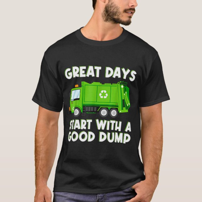Camiseta Cool Garbage Truck Good Dump Truck Men Kids Boys T (Anverso)