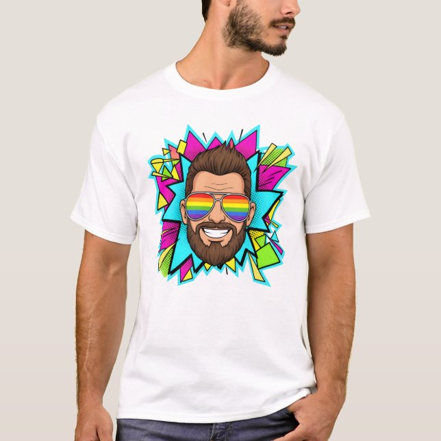 Camiseta Cool Gay T-Shirt | Gay Pride Shirt for Men | LGBTQ (Anverso)