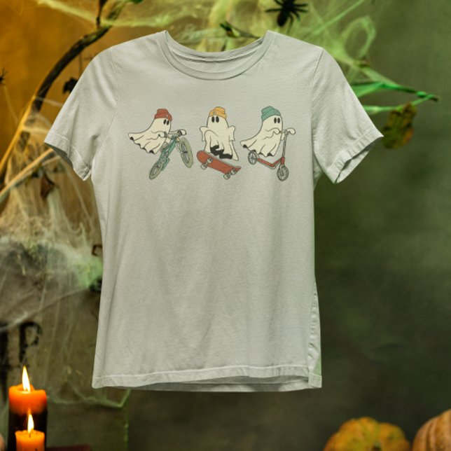 Camiseta Cool Ghosts Skateboarding Bike Riding (Subido por el creador)