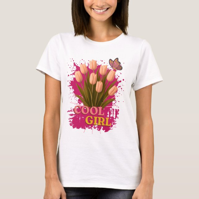 Camiseta Cool girl design for women, Girls (Anverso)