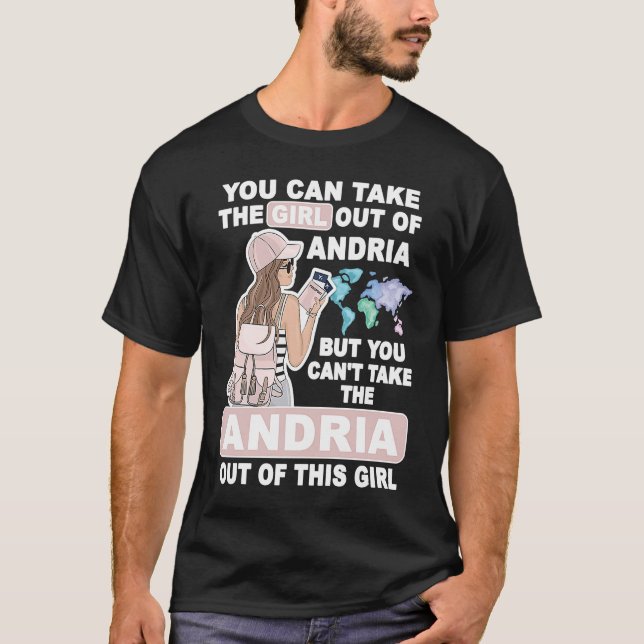 Camiseta Cool Girl from Andria City  Proud Andria Girl (Anverso)
